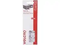 Officeworks VELCRO Brand Hook and Loop Dots 22mm White 12 Pack offer