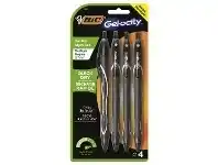 Officeworks BIC Gelocity Pro Gel Pen 0.7mm Black 4 Pack offer