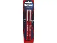 Officeworks Artline 220 Fineliners Red 2 Pack offer