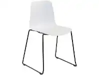 Officeworks Pago Polo Heavy Duty Chair with Black Base and White Seat offer
