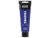 Officeworks Reeves Intro Acrylic Paint 100mL Ultramarine offer