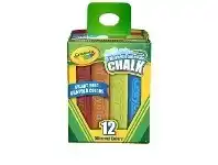Officeworks Crayola Washable Sidewalk Chalk 12 Pack offer