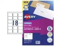 Officeworks Avery 18UP Laser Address Labels White 20 Sheets offer