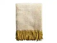 LivingStyles Lexden Herringbone Faux Mohair Throw, Ochre offer