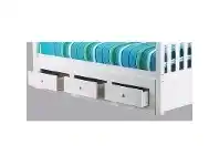LivingStyles 3 Drawer Underbed Storage Unit in Arctic White - Single Size offer