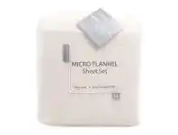 Apartmento Micro Flannel Single Bed Sheet Set - Snow