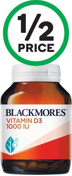Woolworths Blackmores vitamin d3 1000iu bone health immunity capsules pk 200~ offer