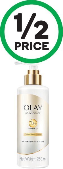 Woolworths Olay body science brightening care 250ml offer