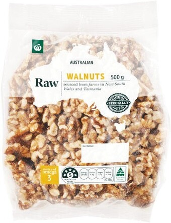 Woolworths Australian natural walnuts 500g pack offer
