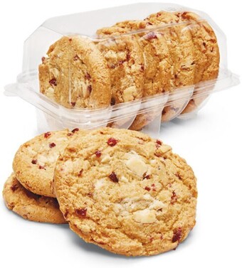Woolworths Dreamy choc, cranberry & white choc or white choc & macadamia jumbo cookie varieties pk 5* offer