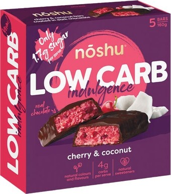 Woolworths Noshu low carb bars 160g pk 5 offer