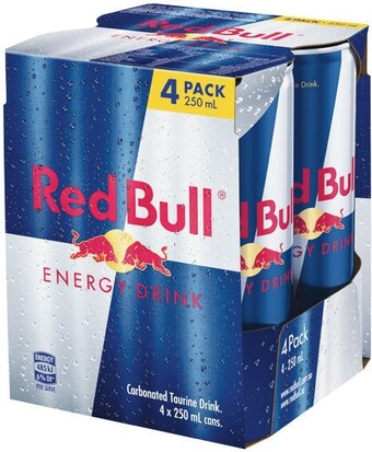 Woolworths Red bull energy drink 4 x 250ml offer
