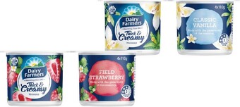 Woolworths Dairy farmers thick & creamy yoghurt pk 4 – from the fridge offer