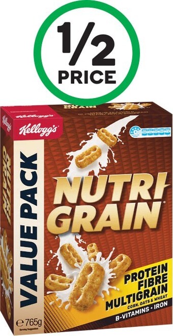 Woolworths Kellogg’s nutri-grain 765g offer