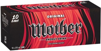 Woolworths Mother energy drink original 10 x 375ml offer
