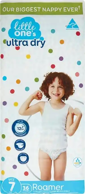 Woolworths Little one’s roamer nappies pk 36 offer