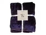 LivingStyles Kilburn & Scott Ultimate Fleece Throw, Plum offer