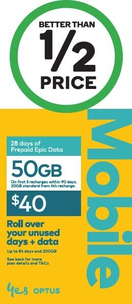 Woolworths Optus starter kit $40# offer