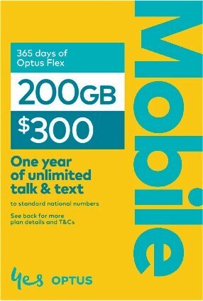 Optus $300 sim long expiry (365 days)#