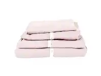 Taj French Linen Standard Pillowcase Pair Set, Blush