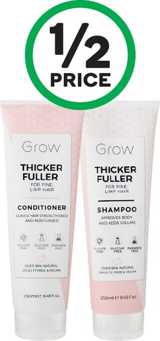 Woolworths Grow shampoo or conditioner 250ml offer