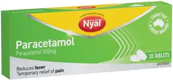 Woolworths Nyal paracetamol tablets pk 20¥ offer