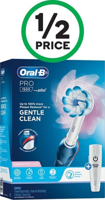 Woolworths Oral-b pro 1500 electric toothbrush offer