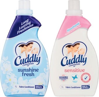Coles Cuddly fabric conditioner 900ml-1 litre offer