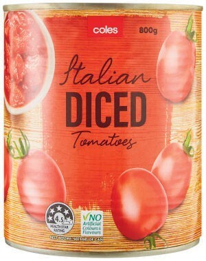 Coles Coles italian diced tomatoes 800g offer