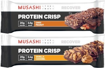 Coles Musashi protein crisp bar 60g offer