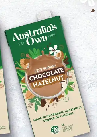 Coles Australia's own chocolate hazelnut milk 1 litre offer