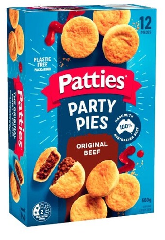 Coles Patties party meat pies 12 pack 560g offer