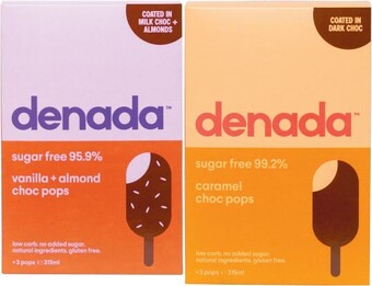 Coles Denada sugar free pops 315ml-400ml offer