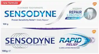 Sensodyne repair & protect or rapid relief toothpaste 100g^