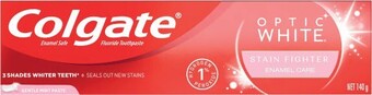Coles Colgate enamel care optic white toothpaste 140g offer