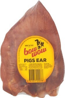 Bow wow dog treat pigs ears 1 pack