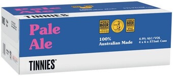 Coles Tinnies pale ale cans 24x375ml offer