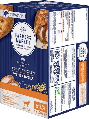 Coles Farmers market dog food 6x100g offer