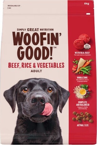 Coles Woofin’ good dry dog food 6kg offer