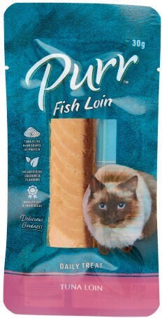 Coles Purr cat treat tuna loin 30g offer