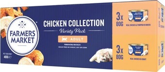Coles Farmers market grainfree cat food 6x80g offer