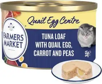 Coles Farmers market quail egg cat food 55g offer