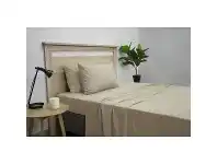 LivingStyles Apartmento Micro Flannel Sheet Set, Single, Taupe offer