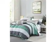 LivingStyles Ardor Ansen 3 Piece Cotton Quilt Cover Set, Double offer