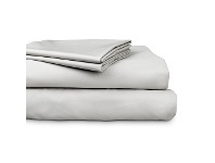 LivingStyles Ajee 3 Piece 300TC Cotton Sheet Set, King Single, Silver offer