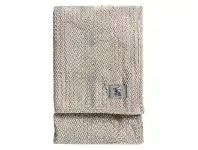 LivingStyles Kilburn & Scott Chevron Flannel Fleece Throw, 180x140cm, Beige offer