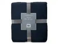 Apartmento Kaya Flannel Plush Blanket, 203x228cm, Navy