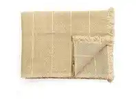 LivingStyles Scott Cotton Throw, 170x130cm, Mustard offer