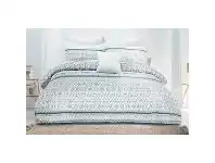 Gemma 3 Piece Printed Embossed Quilt Cover Set, Double