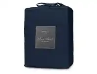 Ardor Boudoir Micro Flannel Bed Sheet Set, King Single, Navy